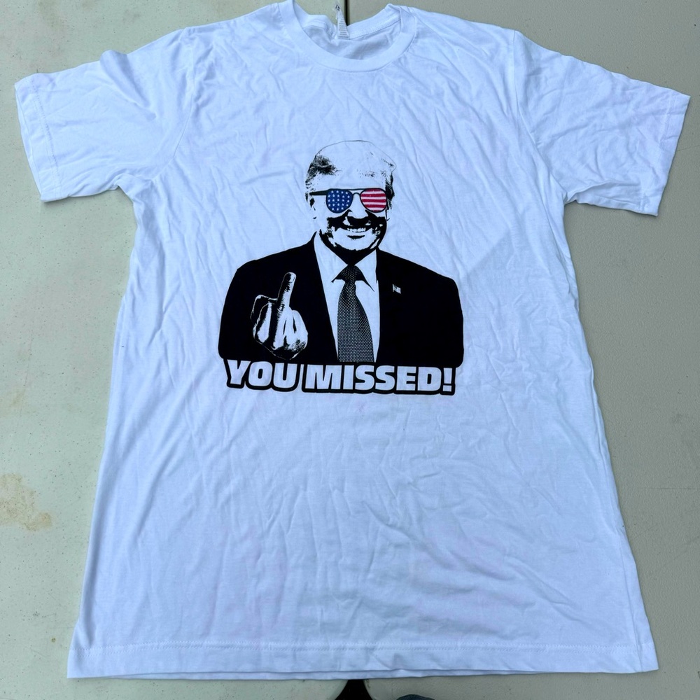 NEW DONALD TRUMP YOU MISSED WHITE T-SHIRT SZ EXTRA LARGE XL